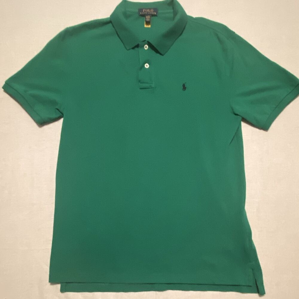 Polo Ralph Lauren Boys XL (18-20) Green Short Sleeve Solid Polo Shirt
